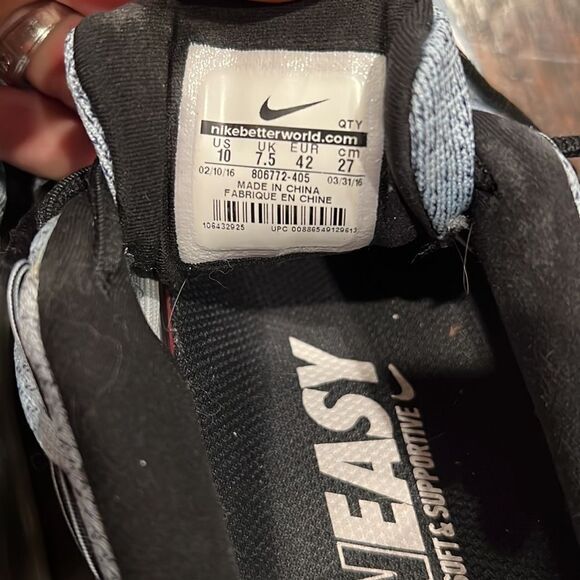 Nike Air Max with flash Technology women’s size 10 in GUC bluish grey running - Picture 7 of 9